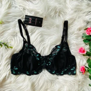 Lacey wire bra black